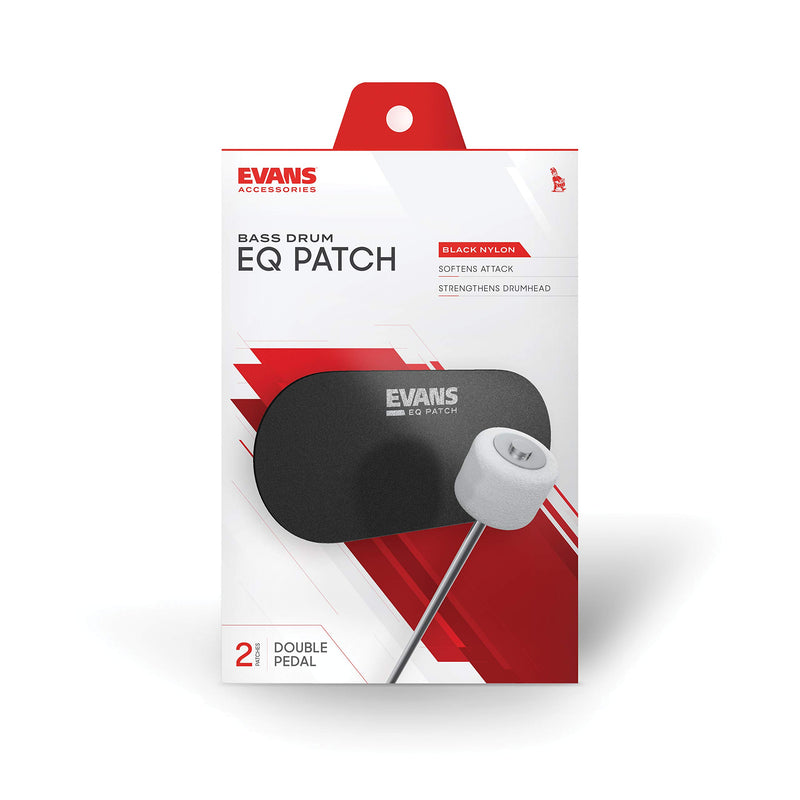 Evans EQ Double Pedal Patch, Black Nylon,EQPB2 - LeoForward Australia