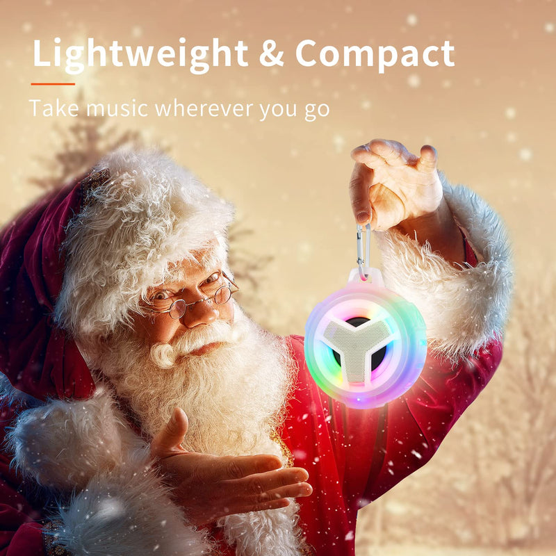  [AUSTRALIA] - EBODA Bluetooth Shower Speaker, Portable Bluetooth Speakers, IP67 Waterproof Wireless Speaker with LED Light, 2000mAh, True Wireless Stereo, for Men and Women, Unique Music Gifts Crystal