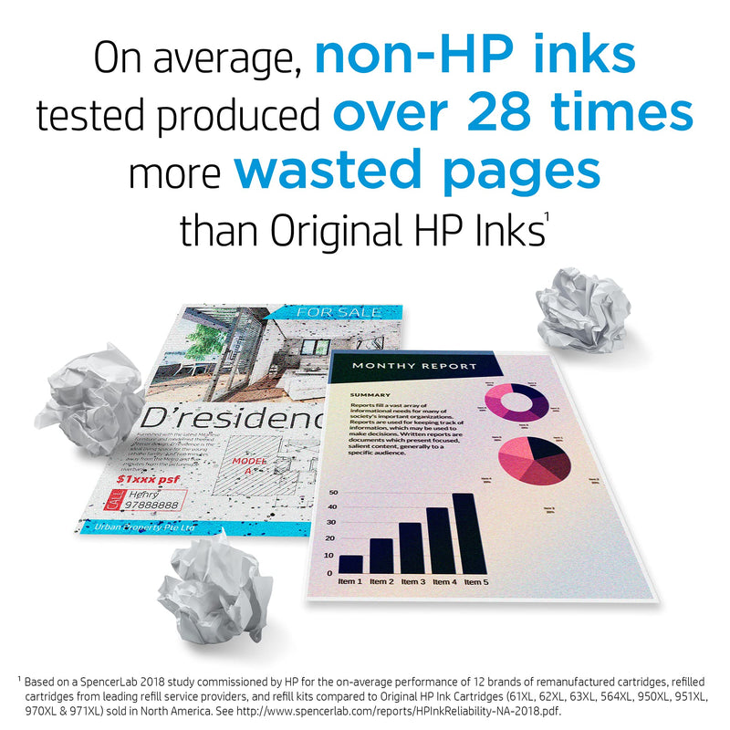 Original HP 65 Black Ink Cartridge | Works with HP AMP 100 Series, HP DeskJet 2600, 3700 Series, HP ENVY 5000 Series | Eligible for Instant Ink | N9K02AN 1 Pack - LeoForward Australia