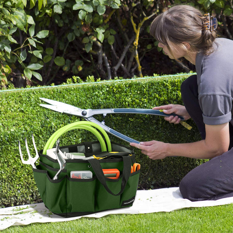  [AUSTRALIA] - Housolution Garden Tool Bag, Deluxe Garden Tool Storage Bag and Garden Tool Bag with Small Pockets, Wear-Resistant and Reusable, 12 Inches, Dark Green 12 Inches/30.5cm Dark Green