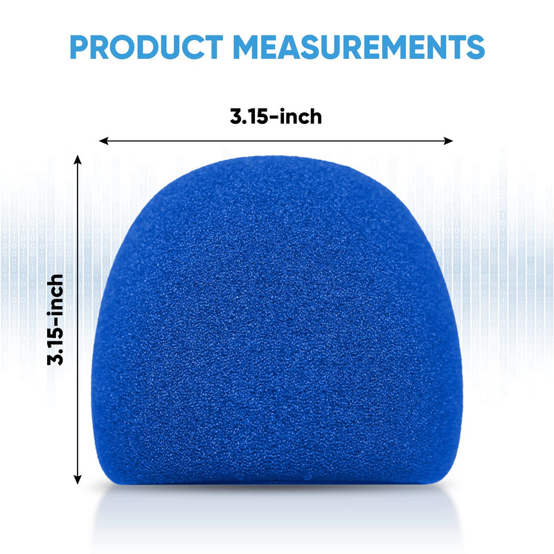  [AUSTRALIA] - Professional Foam Windscreen for Blue Yeti - Covers Other Large Microphones, such as MXL, Audio Technica and Many More - Quality Sponge Material Makes This The Perfect Pop Filter for your Mic (Blue)