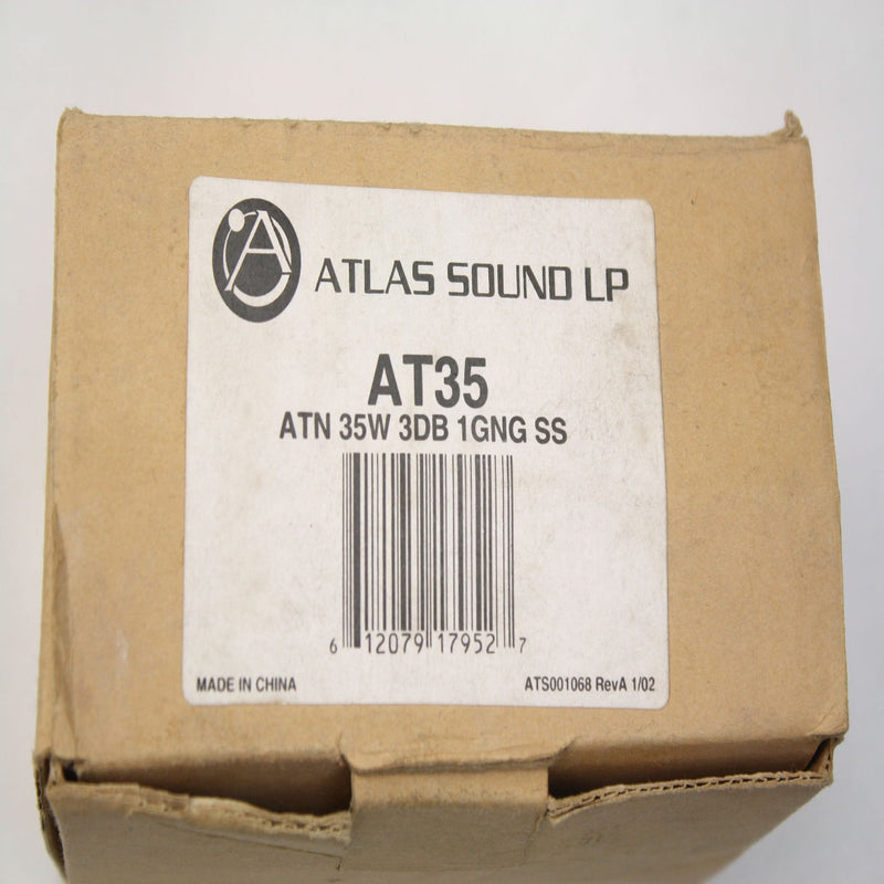  [AUSTRALIA] - Atlas Sound 35W Commercial Attenuator 35 Watt Stainless Steel