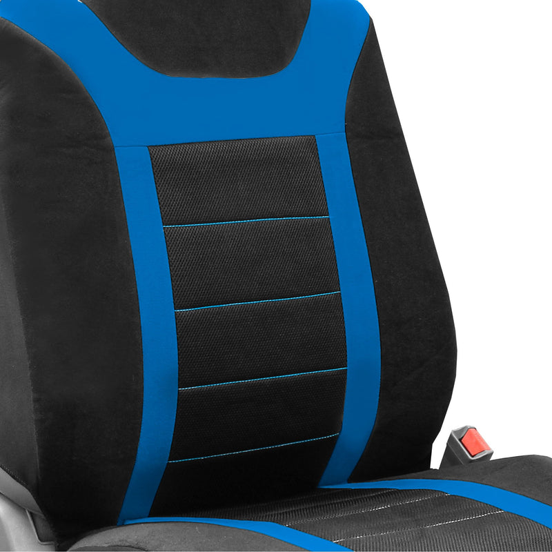  [AUSTRALIA] - FH Group FB070102 Sports Seat Covers (Blue) Front Set – Universal Fit for Cars Trucks & SUVs