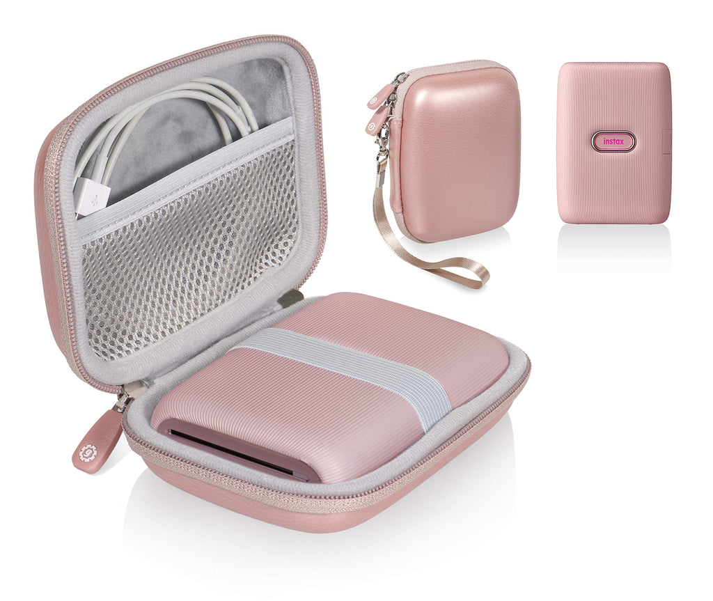  [AUSTRALIA] - getgear Case for Fujifilm Instax Mini, Canon Ivy CLIQ+2, CLIQ+, CLIQ2, CLIQ; HP Sprocket 1st/ 2nd Generation, Kodak Smile Instant Camera/Printer, Accessories Pocket (Rose Gold)