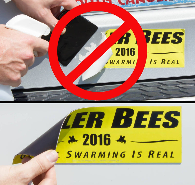  [AUSTRALIA] - Cut-to-Size Bumper Sticker Magnetizer 4 Pack: Turn Any Decal Into a Strong Magnet. Durable & Weatherproof Magnetic Strip Protects Paint & Allows for Easy Swaps. Flexible 4x12 Sheet Guaranteed to Stick