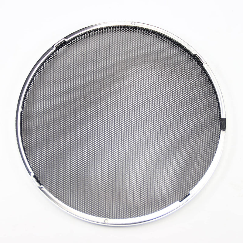  [AUSTRALIA] - Fielect 4Pcs 7 inch Speaker Grill Cover Silver Trim Speaker Grill Mesh Decorative Subwoofer Grill Cover Guard Protector Audio Accessories 7"