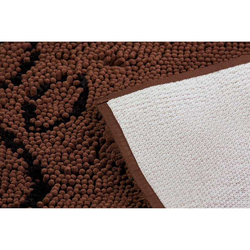  [AUSTRALIA] - The Original Dirty Dog Doormat, Ultra Absorbent Advanced Microfiber Soaks Up Water and Mud, Super Gripper Backing Prevents Slipping Small Brown