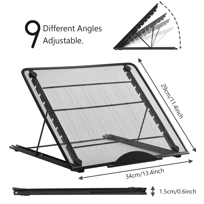  [AUSTRALIA] - Light Box Stand, Large Size Ventilated Adjustable Laptop Pad Stand, Multifunction Skidding Prevented Tracing Metal Holder for Laptop A3 A4 LED Tracing Light Pad & Diamond Painting