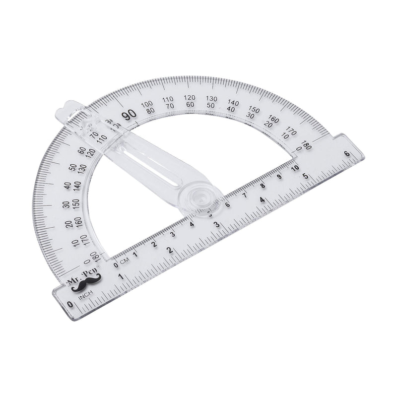 Mr. Pen Protractor, 6 Inches Protractor with Swing Arm, Pack of 3 - LeoForward Australia