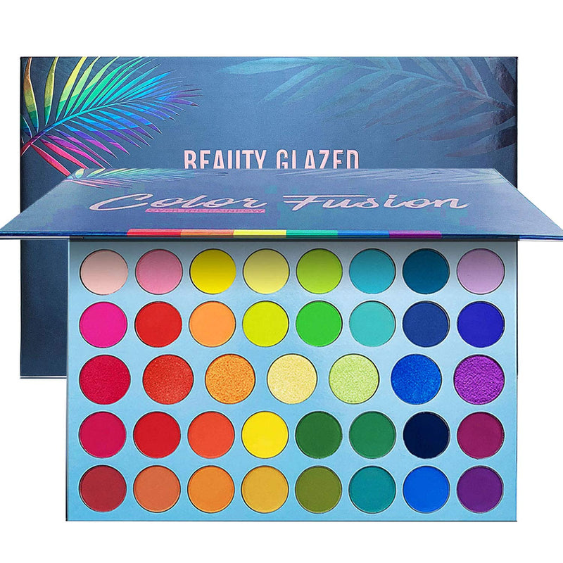  [AUSTRALIA] - 39 Color Rainbow Eyeshadow Palette - Professional Makeup Matte Metallic Shimmer Eye Shadow Palettes - Ultra Pigmented Powder Bright Vibrant Colors Shades Cosmetics Set Color Fusion