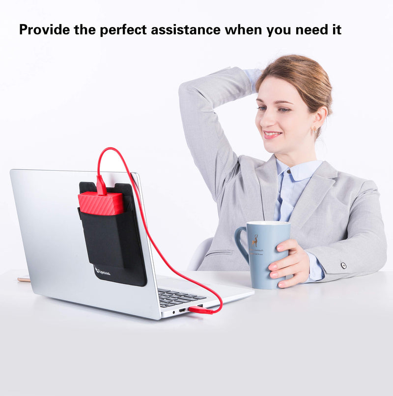  [AUSTRALIA] - Epessa Stick-On External Hard Drive Carrying Case Holder, Portable Reusable Storage Pocket Pouch for Stylus Pens,Wireless Mouse, Cables, Earphones|Compatible with Laptop MacBook and Ipad