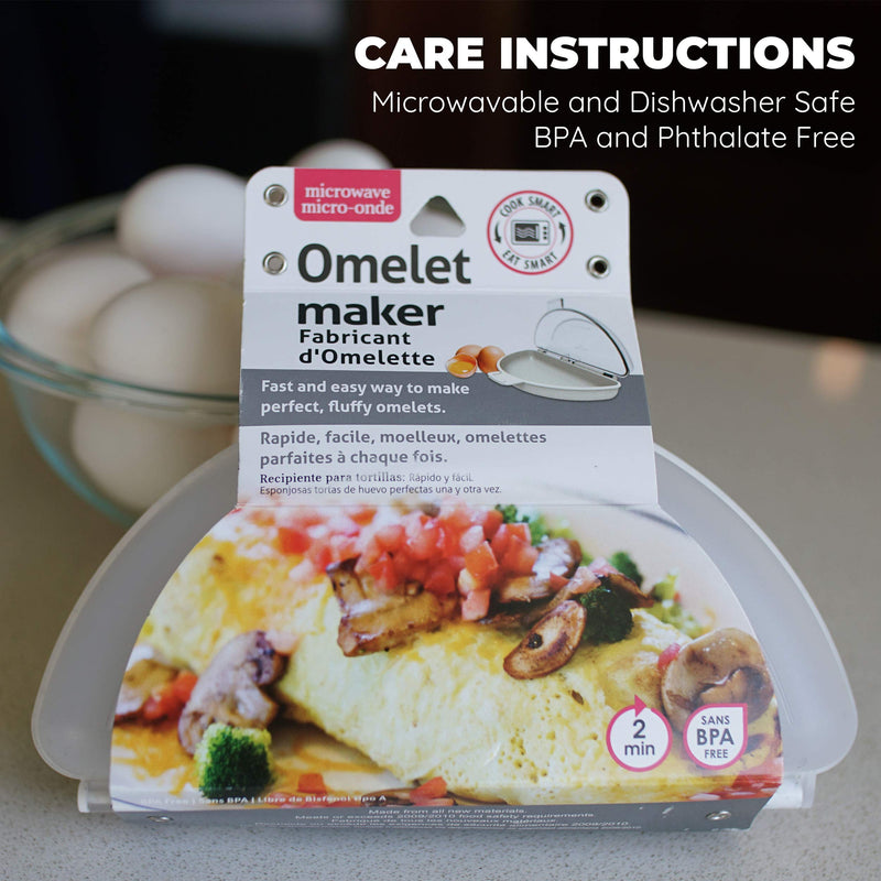  [AUSTRALIA] - Culinary Elements Microwavable Nonstick Omelet Maker: Quick & Easy Breakfast, Dishwasher Safe, Holds Up to 3 Eggs 1 Pack