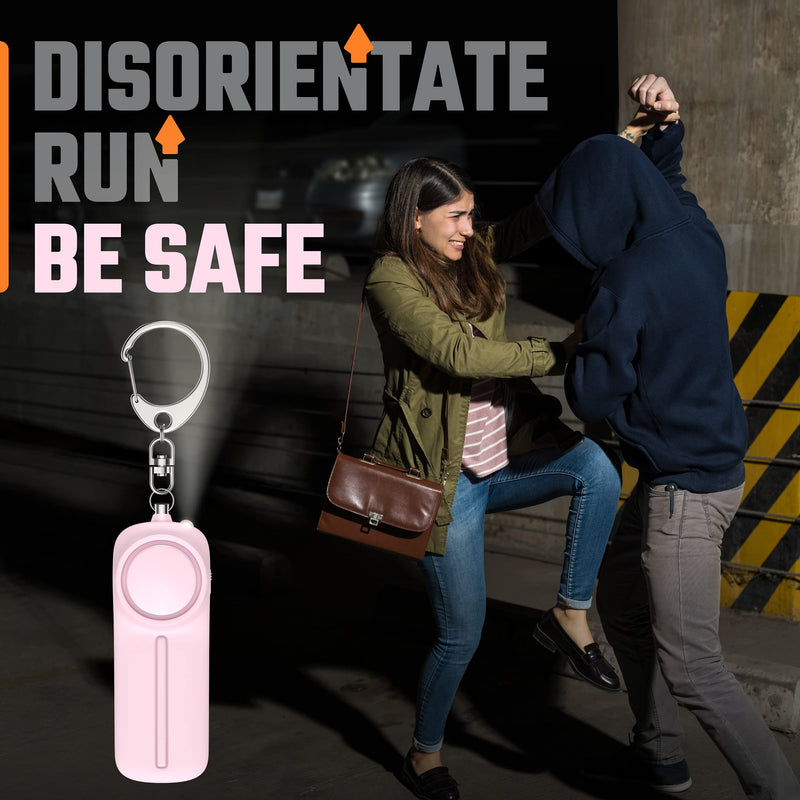 Self Defense Personal Alarm Keychain – 130 dB Siren Personal Safety Protection Device with LED Light – Safesound Emergency Security Alert Key Chain Whistle for Women, Kids, and Elderly by WETEN (pink) pink - LeoForward Australia