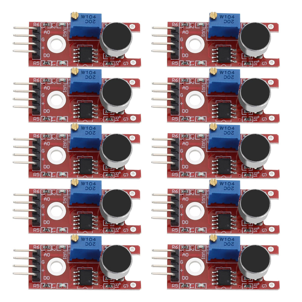  [AUSTRALIA] - ECSiNG 10pcs KY-037 High Sensitivity Sound Detection Large Microphone Module AVR PIC Sound Detection Module Compatible with AR-duino/Compatible with Raspberry Pi 40 X 15 X 14mm