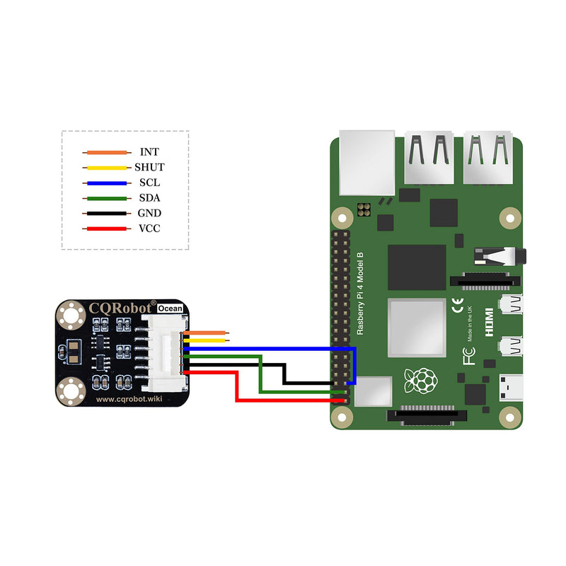  [AUSTRALIA] - CQRobot Ocean: VL53L1X Time-of-Flight (ToF) Long Distance Ranging Sensor, Compatible with Raspberry Pi/Arduino/STM32 Board, I2C Interface. for Mobile Robot, UAV, Detection Mode, Camera, Smart Home.