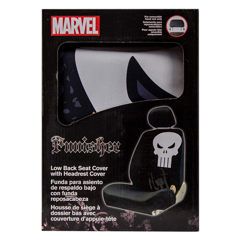  [AUSTRALIA] - Plasticolor 006935R01 Marvel Punisher Low Back Universal Fit Car Truck SUV Seat Cover