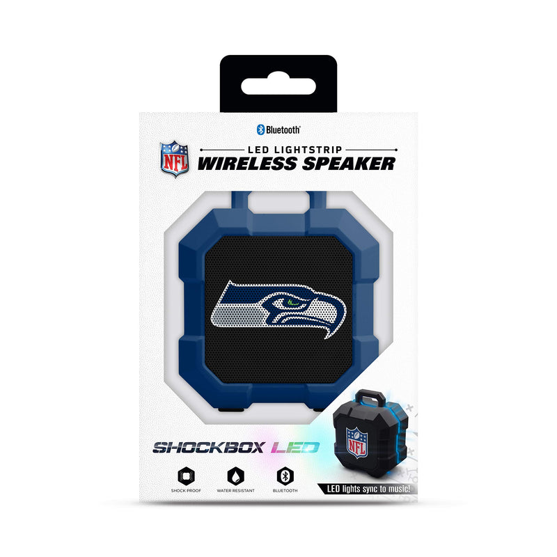 NFL Seattle Seahawks Shockbox LED Wireless Bluetooth Speaker, Team Color - LeoForward Australia