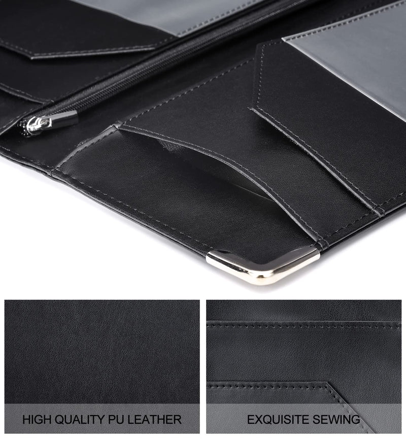  [AUSTRALIA] - Server Books for Waitress - 5x9 Waiter Book Server Wallet with Zipper Pocket, Cute Waitress Book&Waitstaff Organizer with Money Pocket Fit Server Apron Black