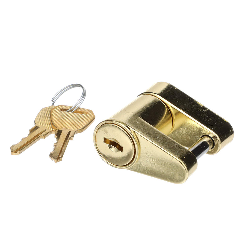  [AUSTRALIA] - SEACHOICE 37401 Solid Brass Trailer Hitch Coupler Lock with 2 Matching Keys