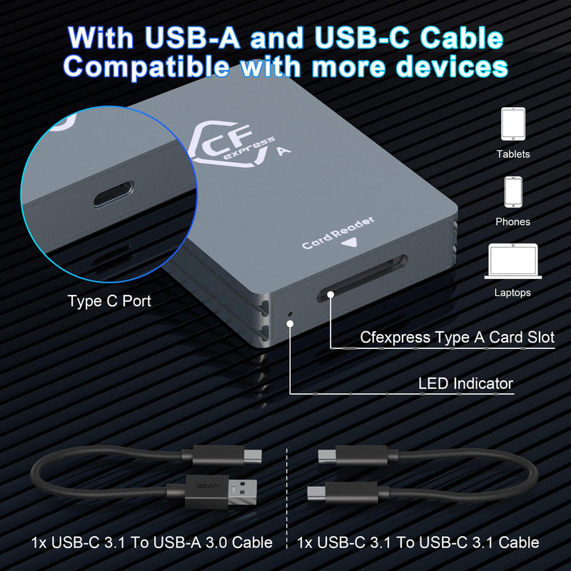  [AUSTRALIA] - CFexpress Type A Card Reader USB 3.1 Gen2 10Gbps SuperSpeed Sony Cfexpress Type A Reader Portable Aluminum Sony Cfexpress Type A Card Reader USB C for Cfexpress Type A Card