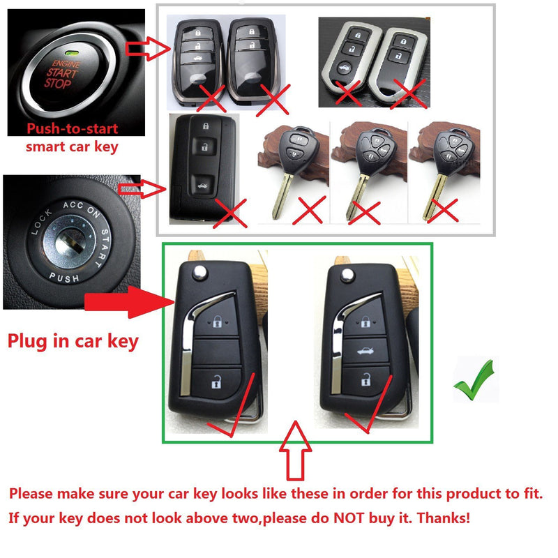  [AUSTRALIA] - M.JVisun Soft Silicone Rubber Carbon Fiber Texture Cover Protector for Toyota Fob, Car Keyless Entry Remote Key Fob Case for Toyota Levin Camry Highlander Corolla RAV4 Fortuner Fob Remote Key -Black Black