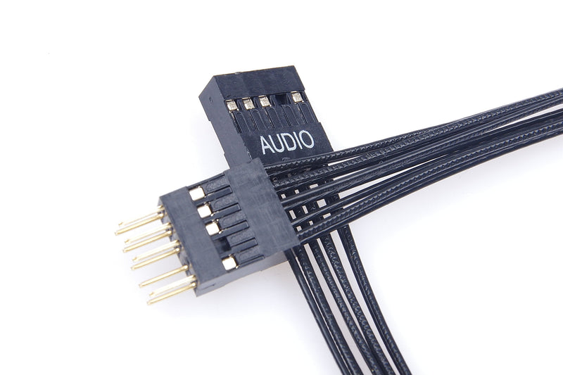  [AUSTRALIA] - LM YN Motherboard Extension Cable Set Silver Plating Cord Gold-Plated Plug Six Kinds of Extension Cord POWE LED HDD LED Power SW Reset SW HD Audio Front USB Extension Cable Length 19 inches