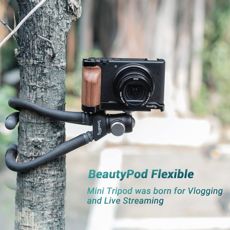  [AUSTRALIA] - SmallRig Flexible Phone Tripod, Portable Mini Travel Tripod for iPhone 13 Pro Max 12 11, with Phone Holder Cold Shoe Mount, Cell Phone Tripod Stand for iPhone Android Camera GoPro-3446 3446