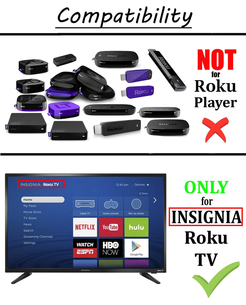 Insignia ROKU TV Replacement Remote w/Volume Control and TV Power Button - LeoForward Australia