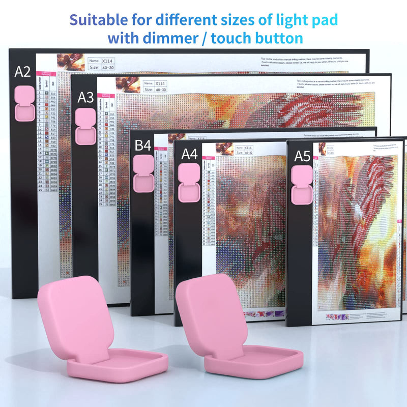  [AUSTRALIA] - Diamond Painting Accessories Light Pad Switch Cover, Apply to Diamond Art Accessories and Tools Kits A3 A4 A5 B4 Light Pad Box Board Tablet (Pink) Pink