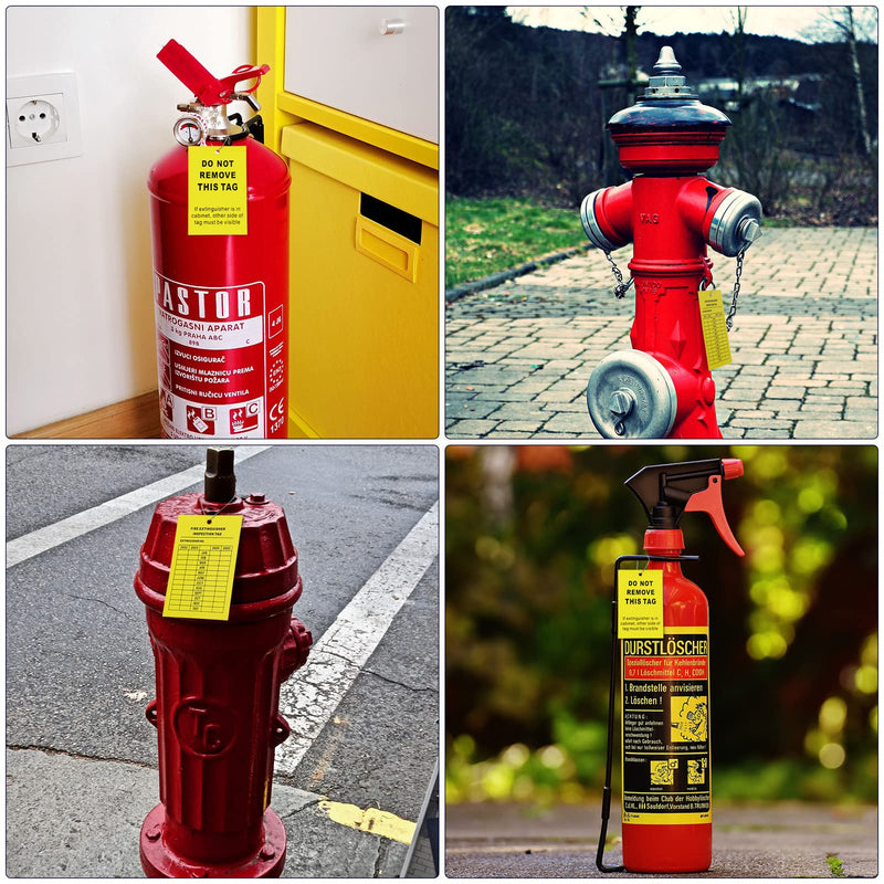  [AUSTRALIA] - 50 Pieces Monthly Fire Extinguisher Inspection Tags Record 4-Year Maintenance Tags Fire Extinguisher Recharge and Inspection Record Tag for Indoor Outdoor Fire Extinguishers (Fire Extinguisher)