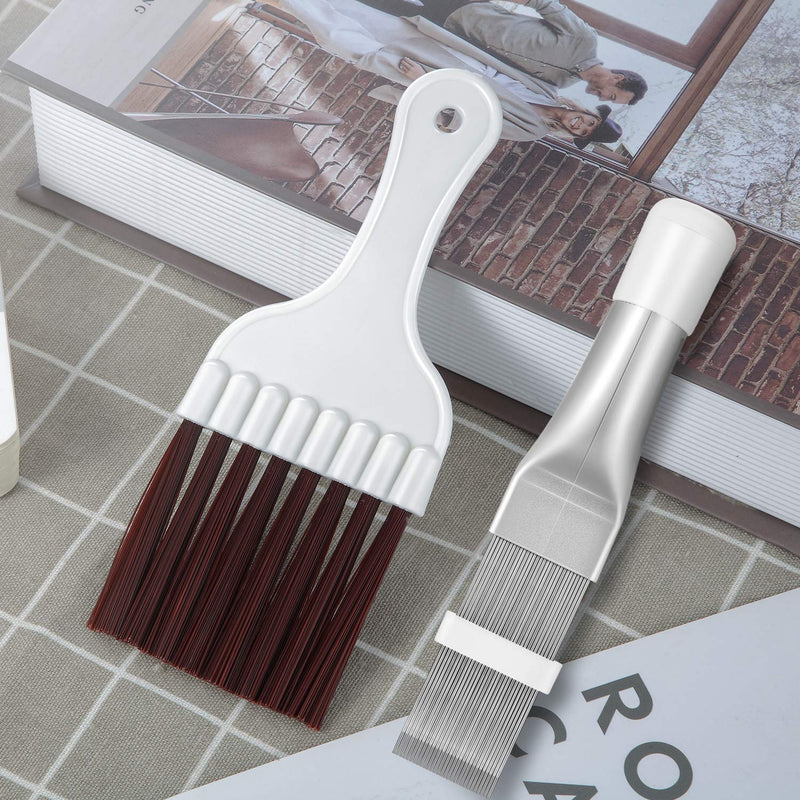  [AUSTRALIA] - Air Conditioner Condenser Fin Comb, Fin Cleaning Brush Air Conditioner Fin Cleaner Refrigerator Coil Cleaning Whisk Brush Metal Fin Evaporator Radiator Repair Tool (2) 2