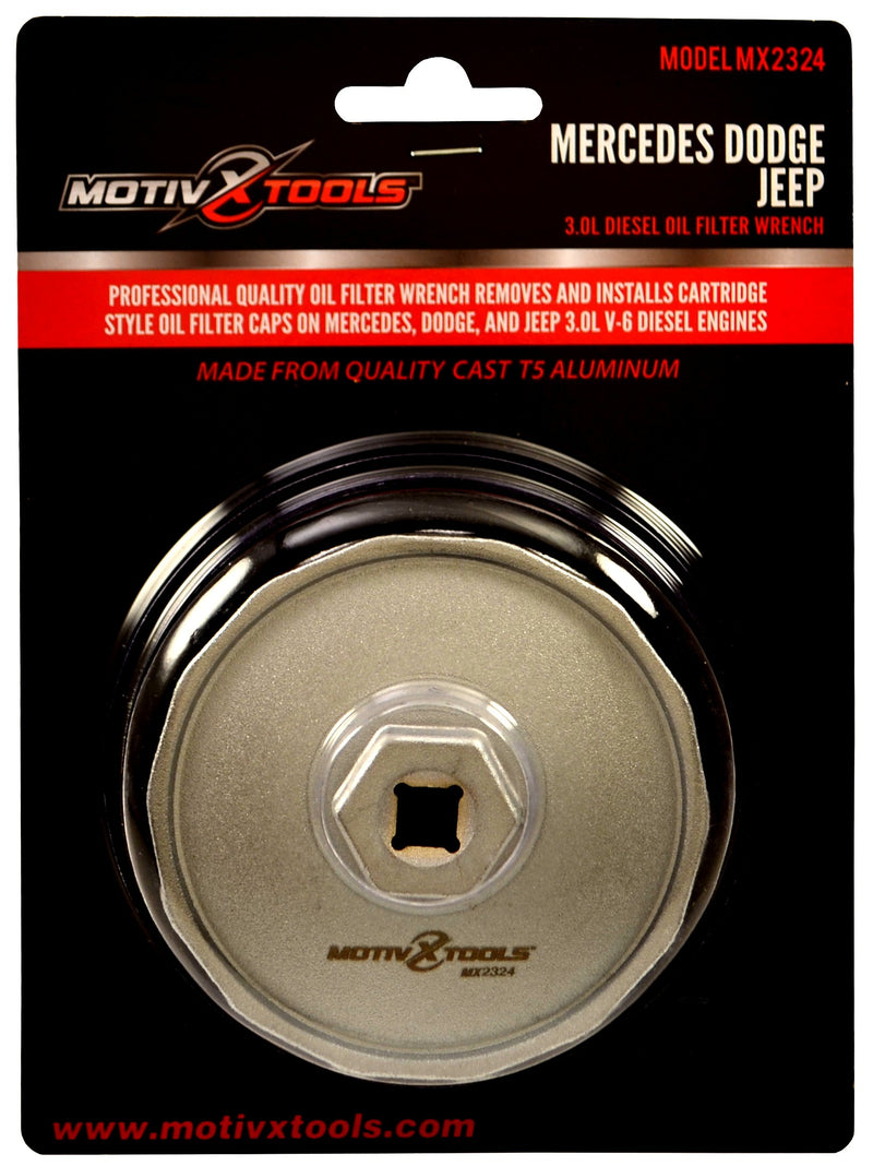  [AUSTRALIA] - Motivx Tools 84mm 14 Flute Oil Filter Wrench for Mercedes Dodge & Jeep 3.0L Diesel Engines