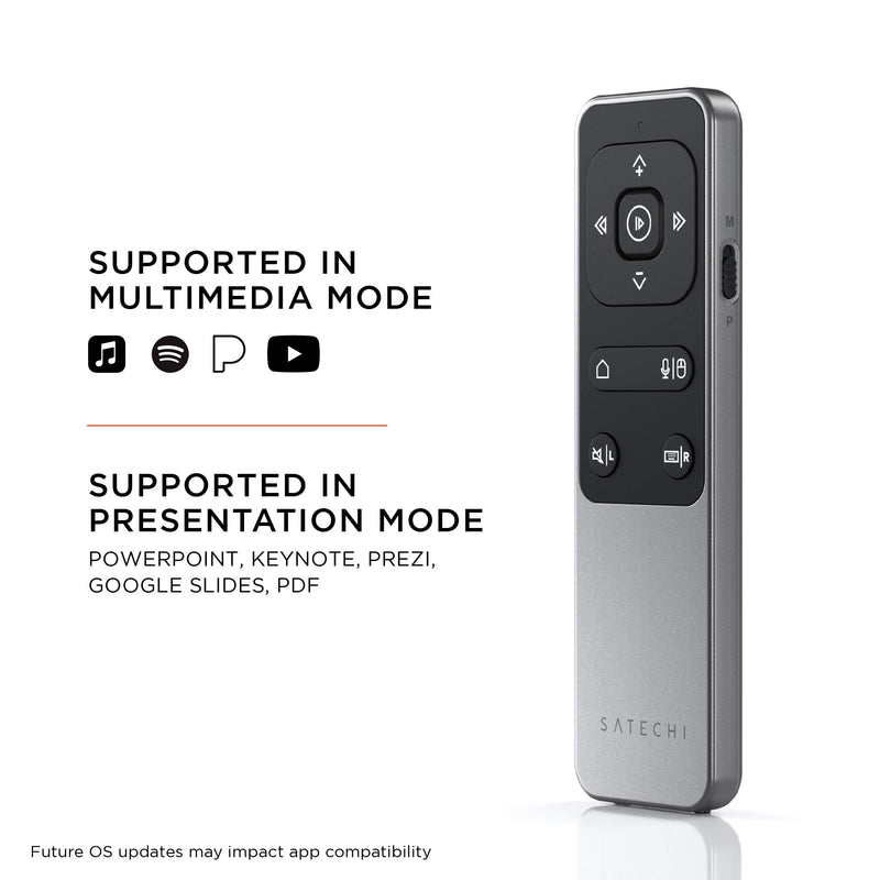  [AUSTRALIA] - Satechi R2 Bluetooth Multimedia Remote Control – Presentation & Media Mode – Compatible with MacBook Pro 2020, 2020 MacBook Air M1, 2020 iPad Air, 2020 iPad Pro