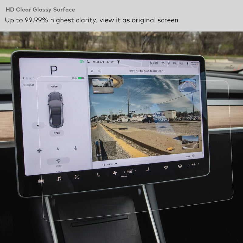  [AUSTRALIA] - INNOSURE Tempered Glass Screen Protector Designed For Tesla Model 3 Model Y 2018 2019 2020 2021 2022 2023 Center Console 15 inch Navigation Screen Cover Tesla Model Y Model 3 Accessories (HD Clear) HD Clear