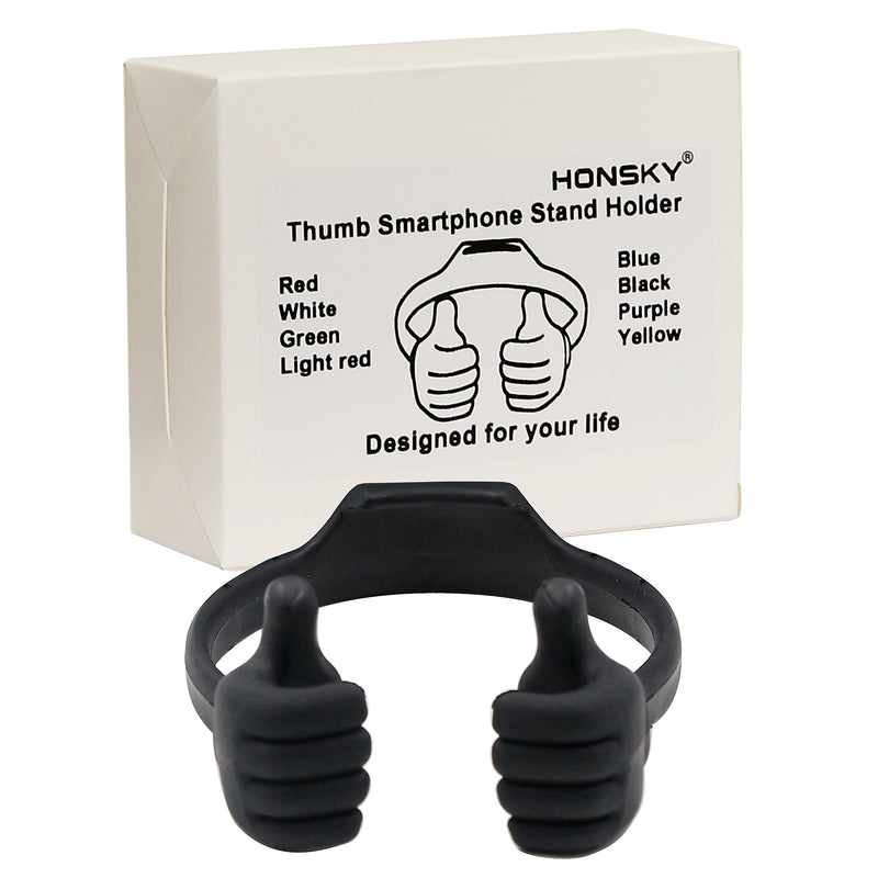  [AUSTRALIA] - Honsky 3362525 Universal Flexible Thumb Smartphone Tablet Mount Holder - Black