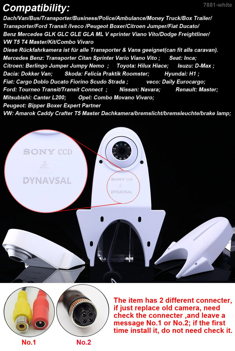 Navinio Car Brake lamp Camera for Viano Vito Transit Ducato VW Crafter T5 Master White - LeoForward Australia
