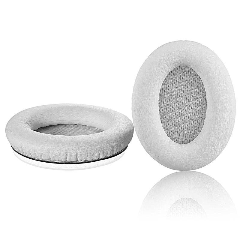 [AUSTRALIA] - QC15 Replacement Ear Pads Kit, JARMOR Ear Cushion for Bose QuietComfort 2, Quiet Comfort 15, QC 25, QuietComfort 35, Ae2, Ae2i, Ae2w, Sound True, Sound Link (Around-Ear Only) Headphones (White) White