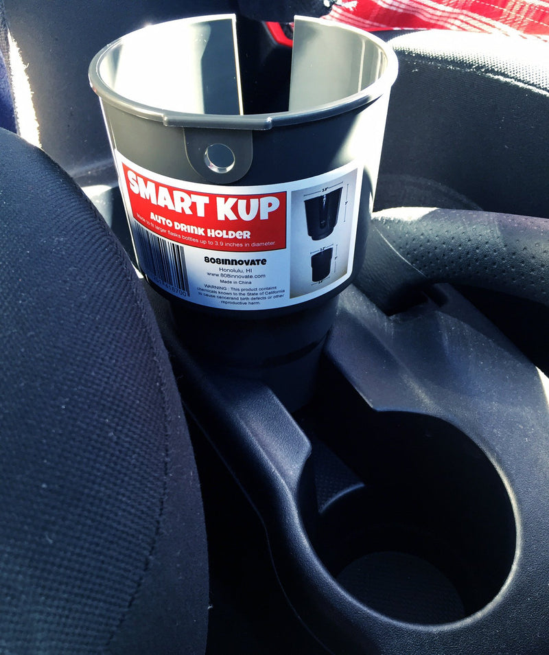  [AUSTRALIA] - SMART KUP Car Cup Holder for Hydro Flasks 32 oz and 40 oz, Nalgene 32 oz and Other Large Bottles up to 3.8 inches Wide. 3 inch Upper Cup Will Hold Your Items Unlike The competitors.Black Black