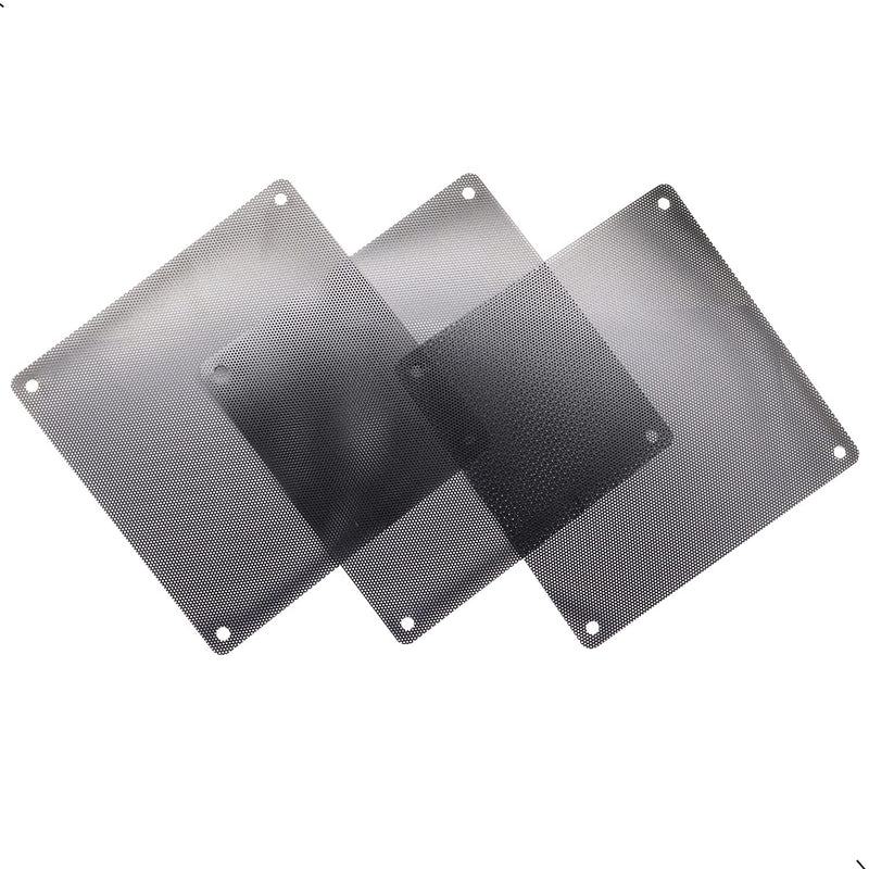  [AUSTRALIA] - ThreeBulls 12 Pcs 80mm PVC Black PC Cooler Fan Dust Filter Dustproof Case Cover Computer Mesh 80mm x 80mm