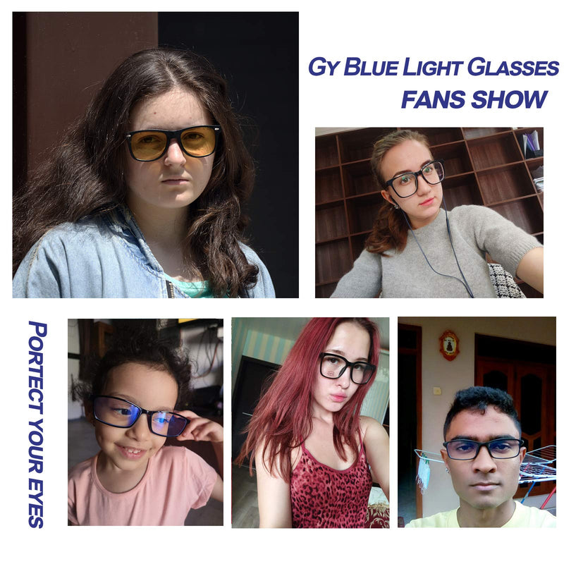 Gysnail Blue Light Blocking Computer Glasses Men/Women, Eye Fatigue Relieve & Better Sleep, Blue Blocker Gaming Glasses Yellow - LeoForward Australia