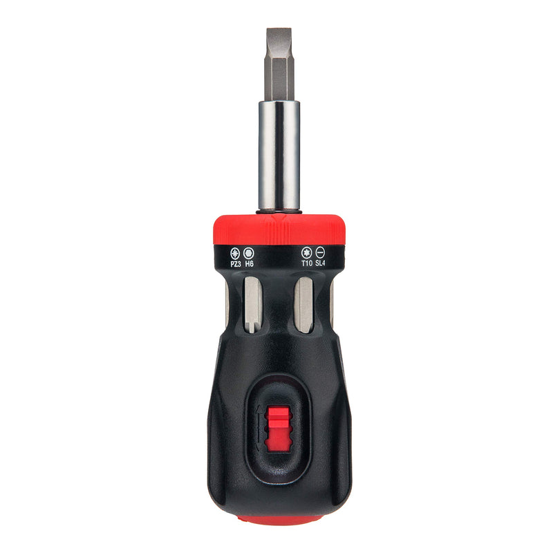  [AUSTRALIA] - NoCry Stubby Ratcheting Screwdriver Kit with 12-in-1 Mini Bit Set including Flathead, Hex, Torx and Pozidriv Tips