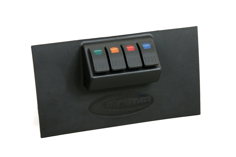 Daystar, Jeep JK Wrangler Lower switch panel that will accommodate 1 to 4 rocker style switches, fits 2007 to 2010 2/4WD, KJ71030, Made in America, Black - LeoForward Australia