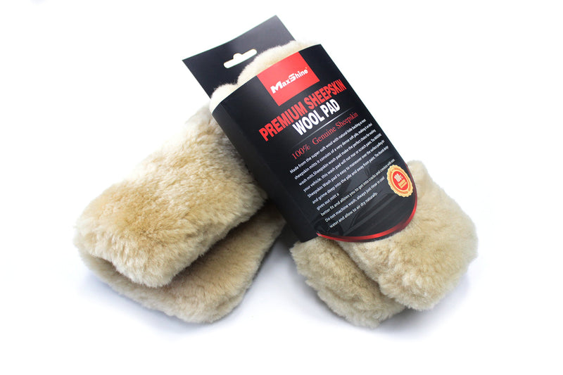  [AUSTRALIA] - Maxshine Premium Sheepskin Wash Mitt Wool Car Wash Pad Super Soft, High Density, No Scratch and Lint Free Reusable