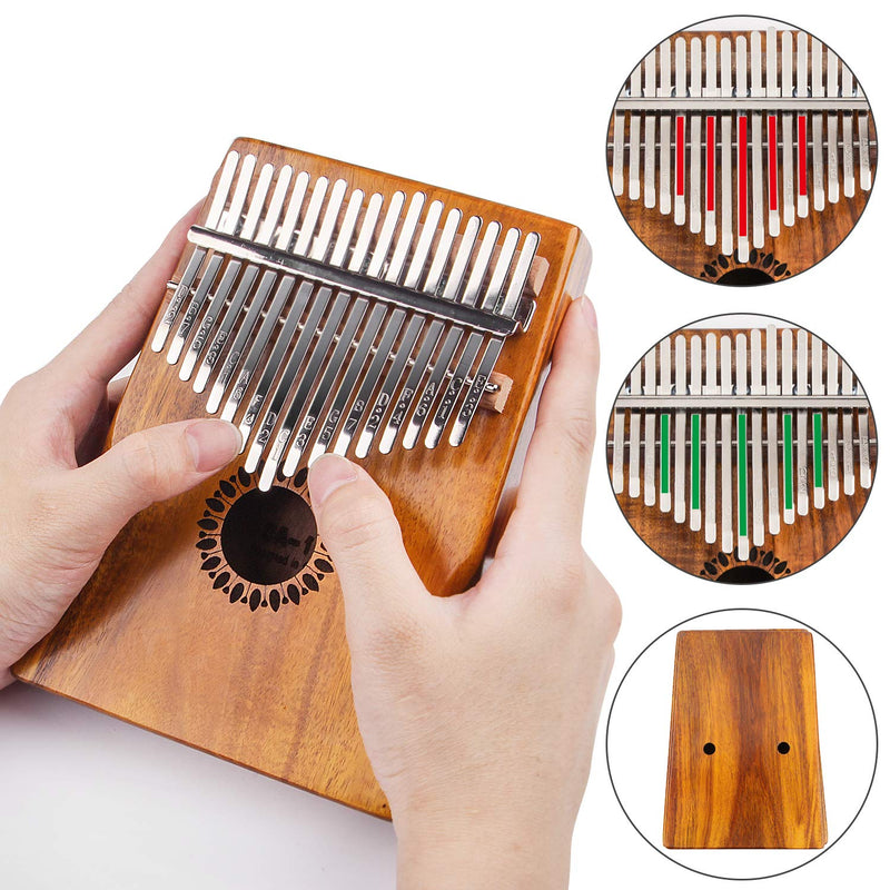 Kalimba Thumb Piano 17 Keys, Portable Mbira Finger Piano Gifts for Kids and Adults Beginners - LeoForward Australia