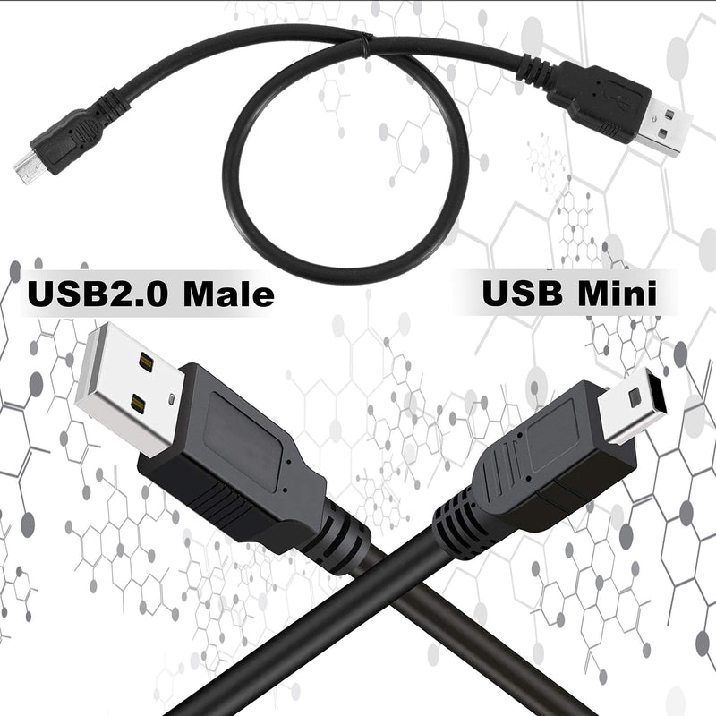 SaiTech IT 3 Pack USB 2.0 A to Mini 5 pin B Cable for External HDDS/Camera/Card Readers/MP3 Player/PS3 Controller/GPS Receiver-Black -35cm(1 feet) - LeoForward Australia