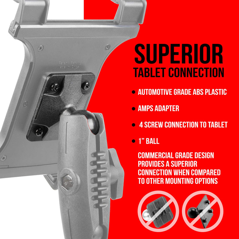  [AUSTRALIA] - Heavy Duty Drill Base Tablet Mount - TACKFORM [Enterprise Series] - 3.75" iPad Holder for Wall or Truck. ELD Mount | Compatible with iPad Mini, iPad Pro 12.9, Galaxy S, Surface Pro & Switch