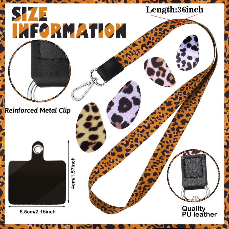  [AUSTRALIA] - Flutesan 5 Pieces Universal Phone Lanyard Neck Straps and 5 Pieces Sturdy Phone Tether Patches, Phone Lanyard for Around the Neck with Patch Compatible with Most Smartphones for Case ID Badges Holder