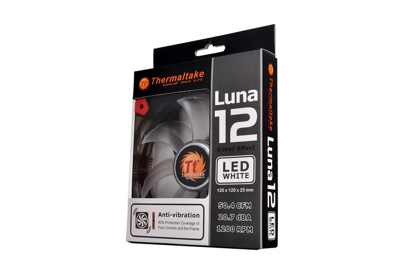  [AUSTRALIA] - Thermaltake Luna Series LED Fans Cooling CL-F018-PL12WT-A White