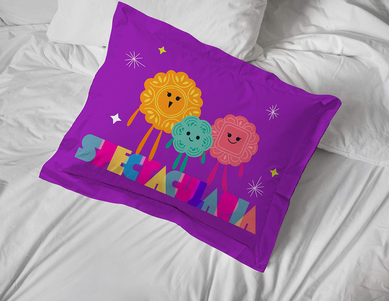  [AUSTRALIA] - Jay Franco Over The Moon Spectacularia 1 Single Sham - Kids Super Soft Bedding (Official Netflix Product)