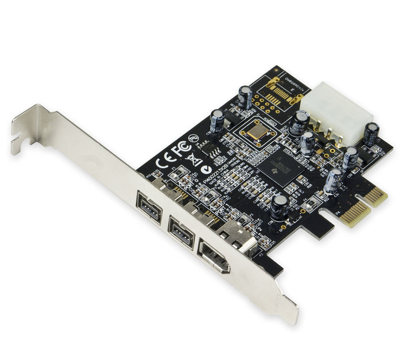  [AUSTRALIA] - Syba SY-PEX30016 3 Port IEEE 1394 Firewire 1394B & 1394A PCIe 1.1 x1 Card TI XIO2213B Chipset Requires Legacy Driver for Windows 8 10
